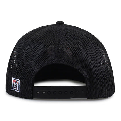 Oklahoma State University Class of '92 trucker hat, rear view of mesh back and adjustable snapback closure