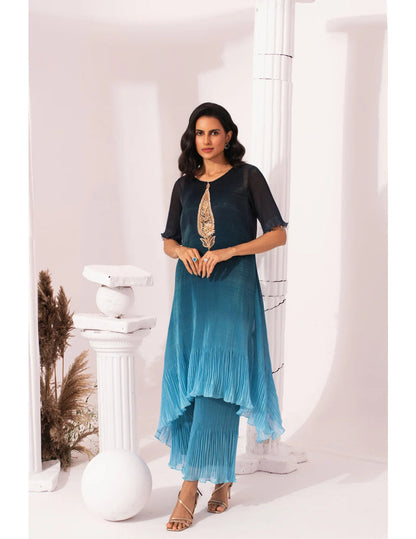 Ombre Blue Kurta Set