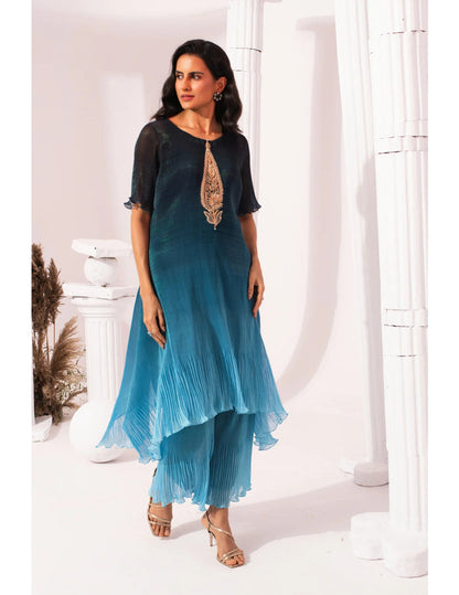 Ombre Blue Kurta Set