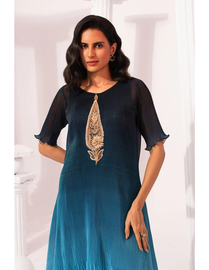Ombre Blue Kurta Set