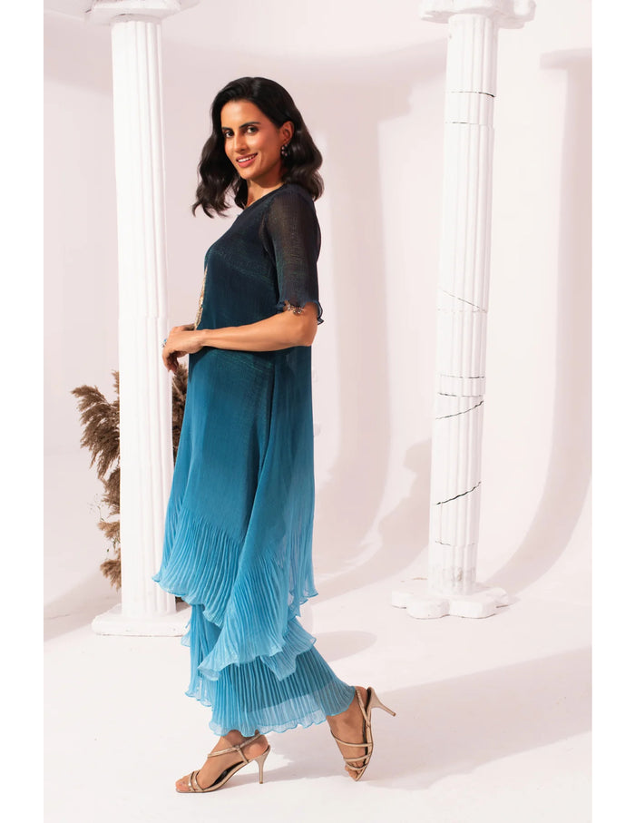 Ombre Blue Kurta Set