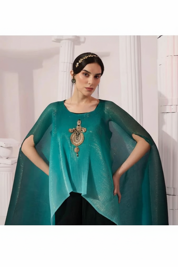 Ombre Green Kaftan & Pant