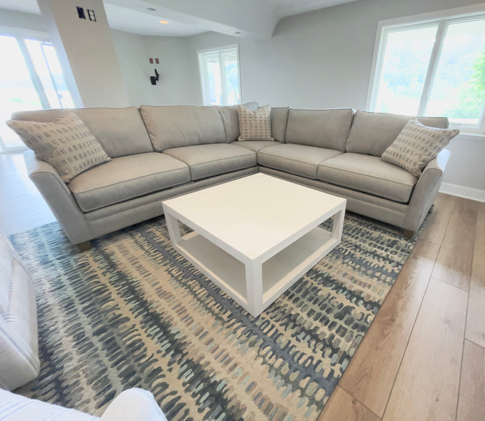 Paint Chip Blue Coastal Wool Rug