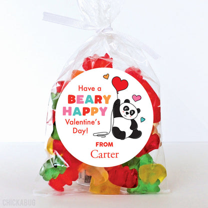 Panda Valentine's Day Stickers