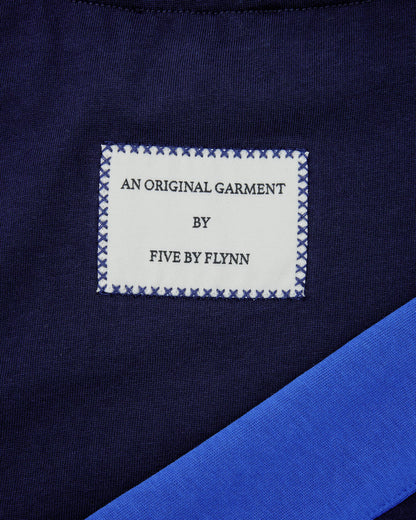 Panelled Crop Tee - Navy