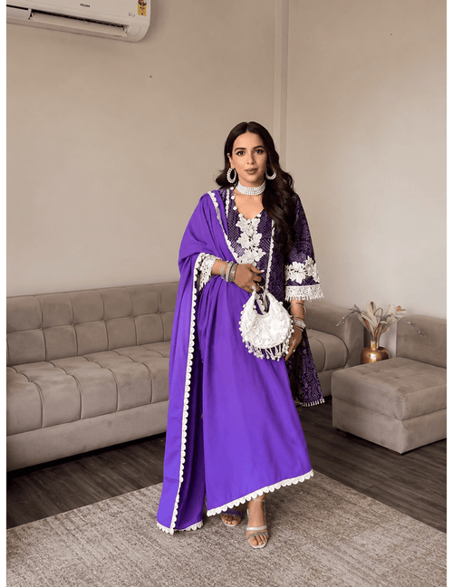Pankh Purple Kurta Set