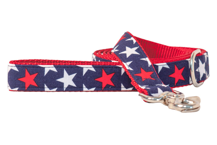 Patriotic Stars Matching Leash - Crew LaLa