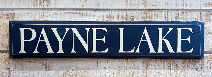 Payne Lake Wooden Sign