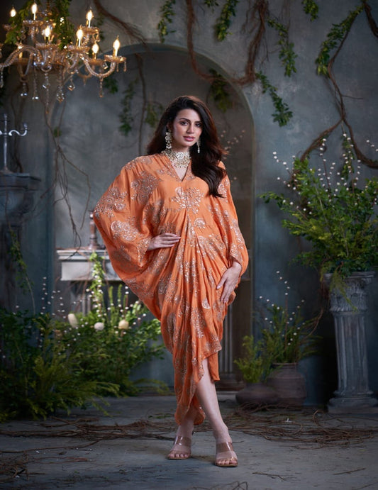 Peach embroidered kurti Singapore
