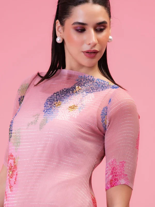Designer blush pink kurta set