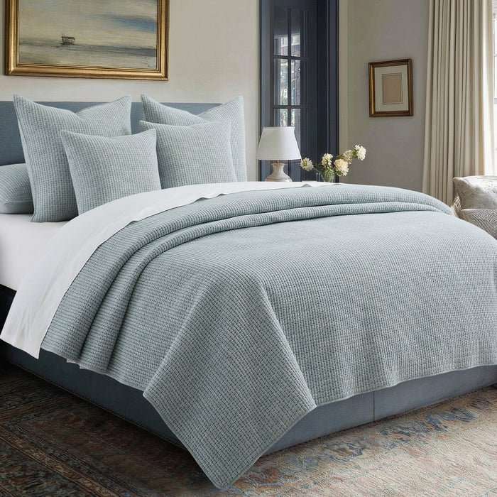 Pick-Stitch Artisan Chambray Quilt Set
