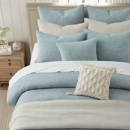 Pick-Stitch Artisan Chambray Quilt Set