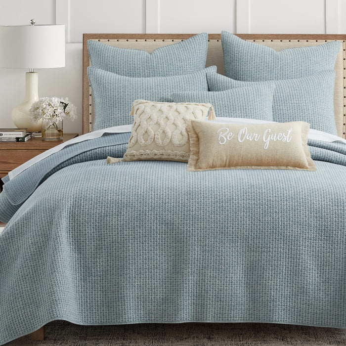 Pick-Stitch Artisan Chambray Quilt Set