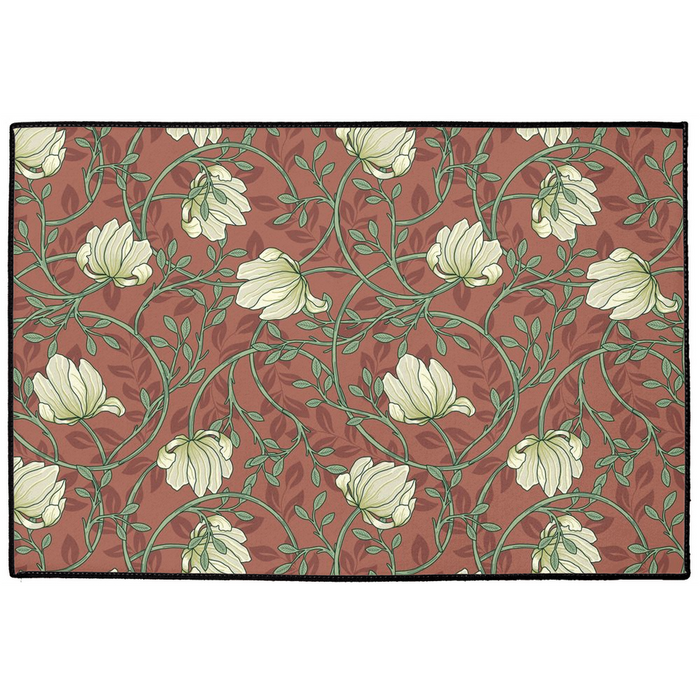 Pimpernel Indoor/Outdoor Floor Mat William Morris Red Cream
