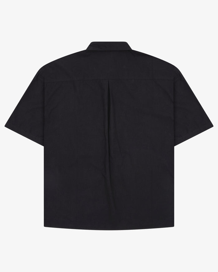 Pin Tucked Pocket Shirt - Black