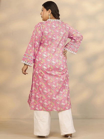 Pink Straight Kurta