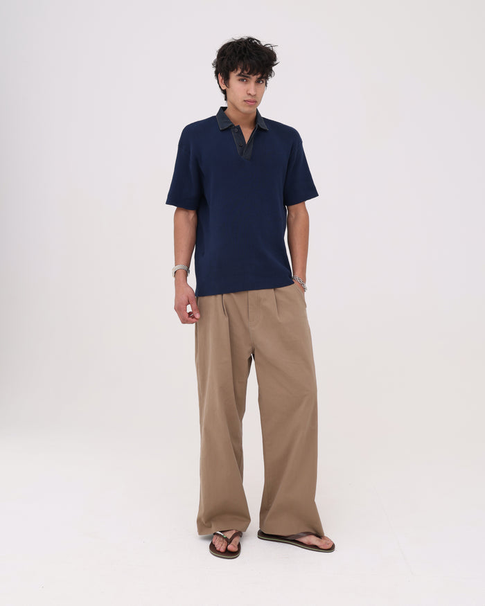 Pleated Dress Pant - Brown