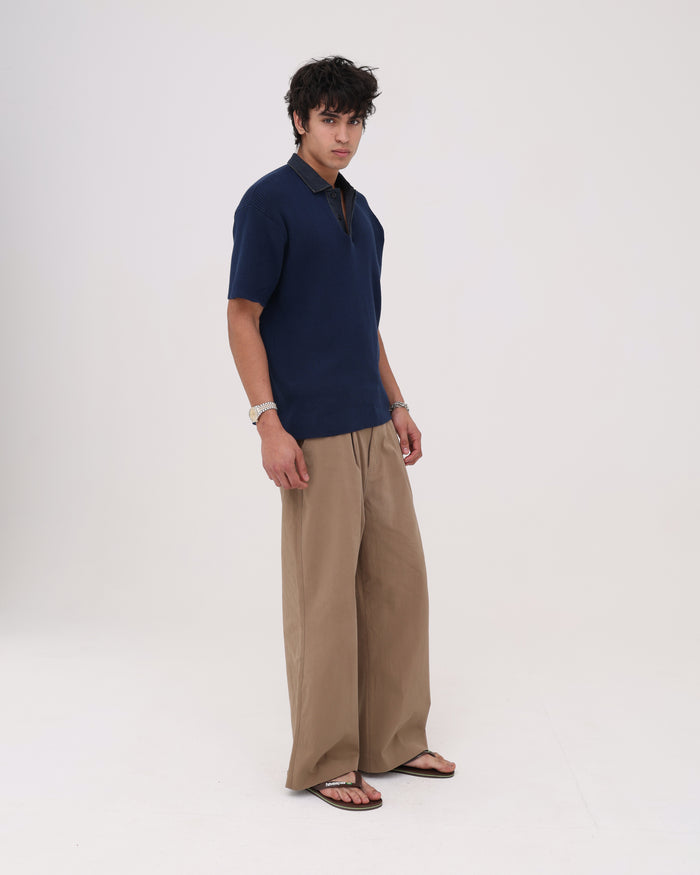 Pleated Dress Pant - Brown