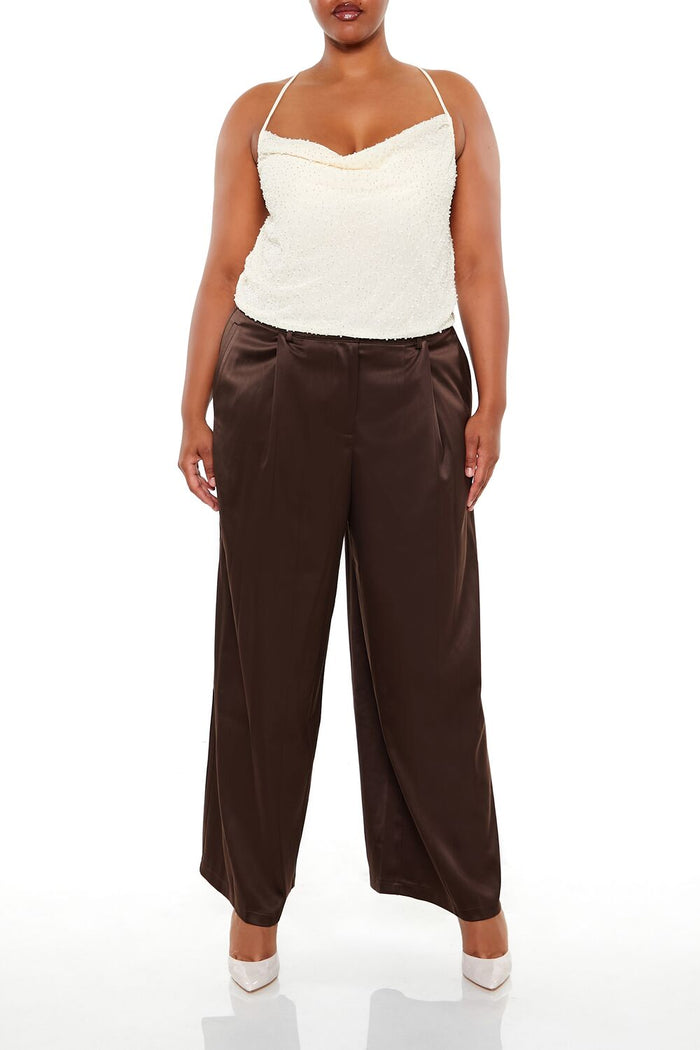 Plus Size Beaded Cropped Cami