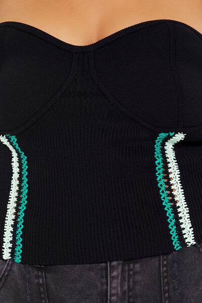 Plus Size Embroidered Tube Top