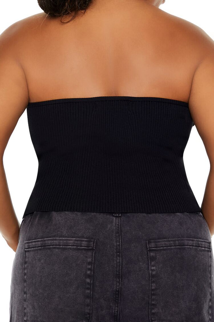 Plus Size Embroidered Tube Top