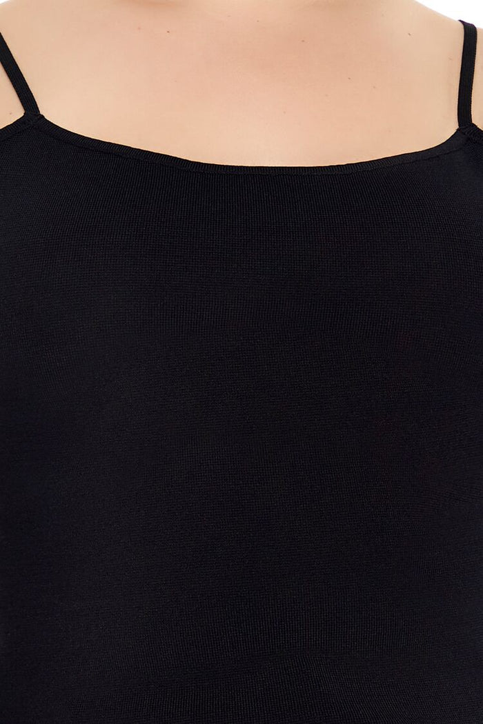 Plus Size Lace-Up Sweater-Knit Cami