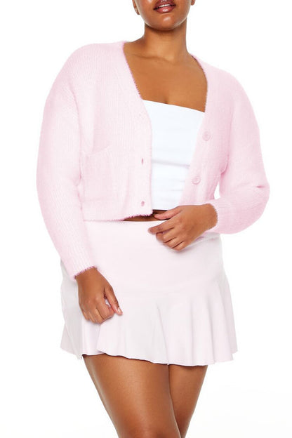 Plus Size Rib-Knit Cardigan Sweater
