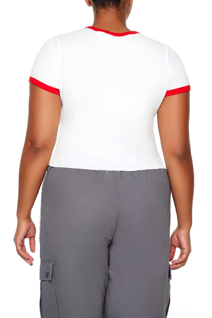 Plus Size Star Girl Ringer Tee