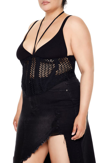 Plus Size Sweater-Knit Strappy Cami