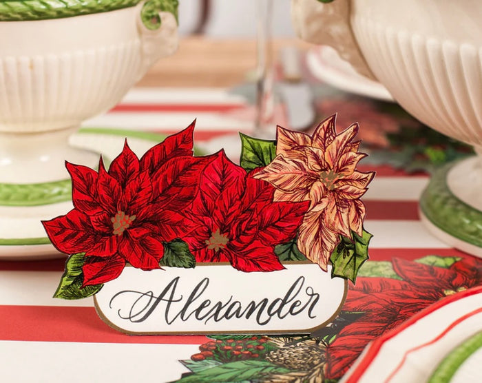 Poinsettia Place Card