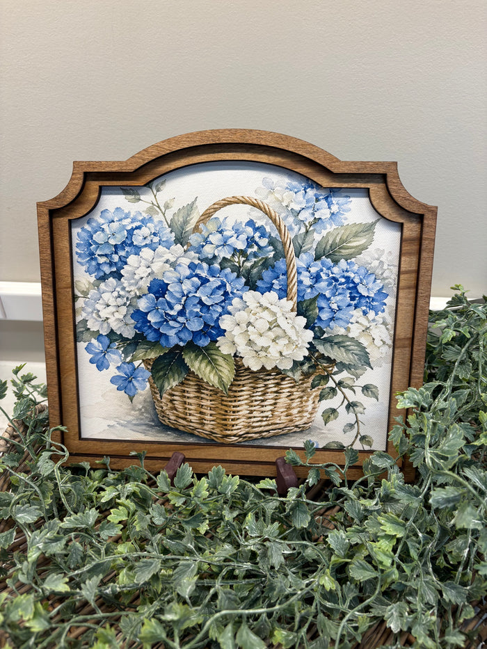Provincial Blue Hydrangeas Framed Art