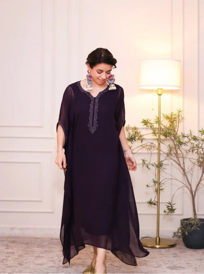 Purple Viscose Kaftan