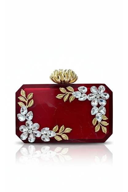 Red Aura Resin Clutch