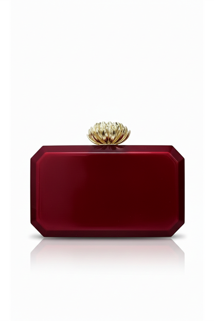 Red Aura Resin Clutch