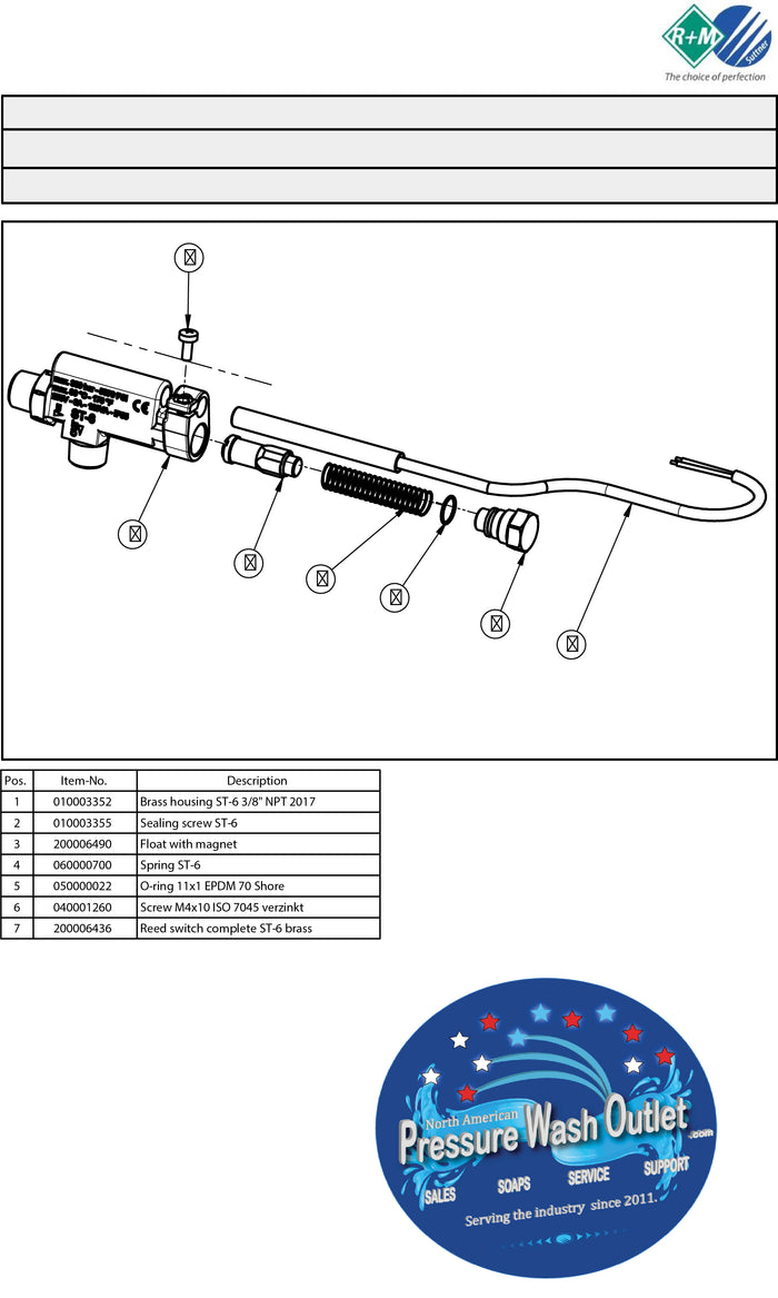 REPLACEMENT REED SWITCH FOR ST-5, ST-6 (5573)