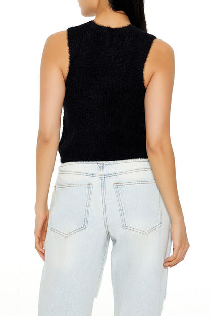 Rhinestone Heart Sweater Vest