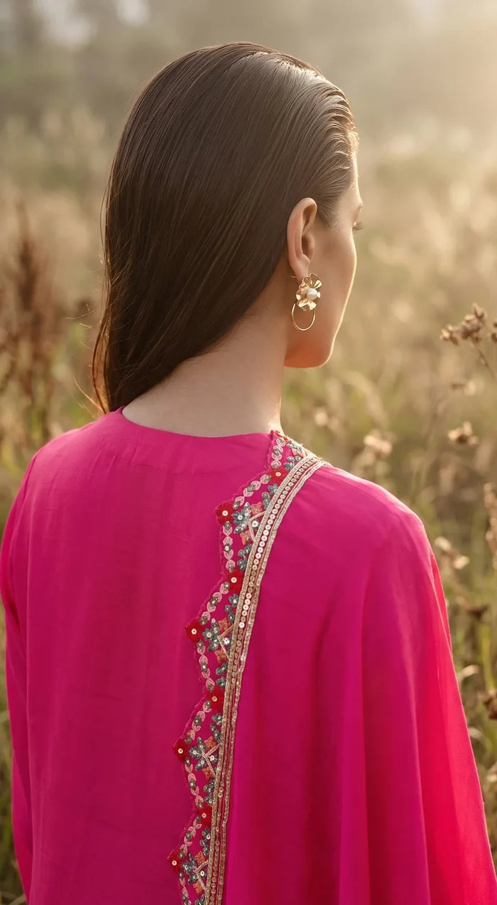 Rose Phulkari  Sharara Set
