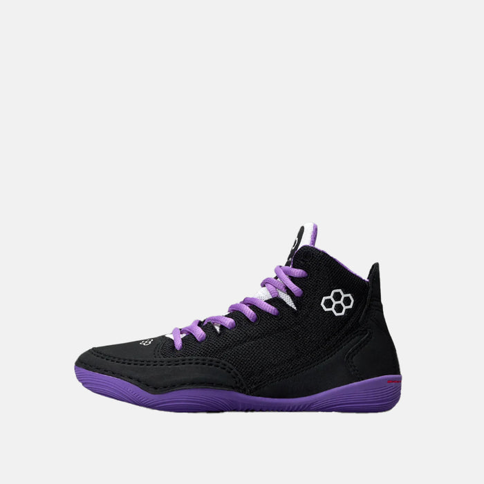 Side medial view of the Rudis Courage Adult Wrestling Shoes, Angeles.
