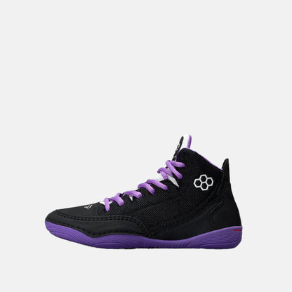 Side medial view of the Rudis Courage Youth Wrestling Shoes, Angeles.