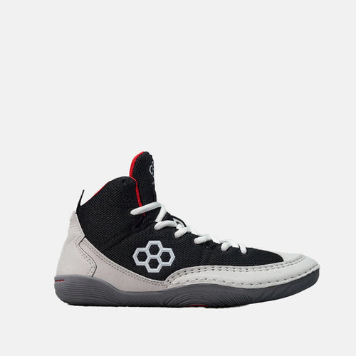 Side view of the Rudis Courage Youth Wrestling Shoes, Midnight Smoke.