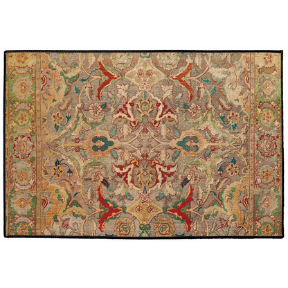 Safavid Persian Indoor/Outdoor Floor Mat Antique Gold Red