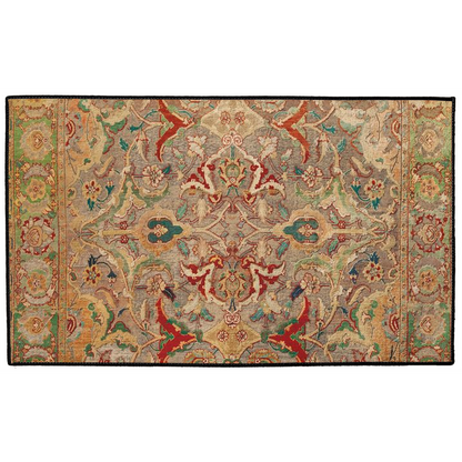 Safavid Persian Indoor/Outdoor Floor Mat Antique Gold Red
