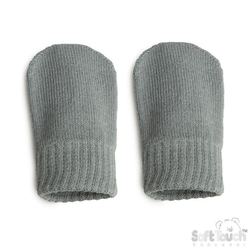Sage Green Brushed Cotton Knit Mittens (NB-12) (PK12) BM704SG