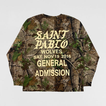 Saint Pablo Tour 2016 Wolves Long Sleeve In Camo