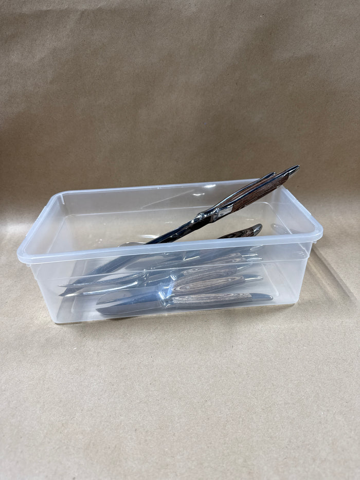 Samurai Cutlery Knives Set Forged Stainless & Wood - 11 Pieces