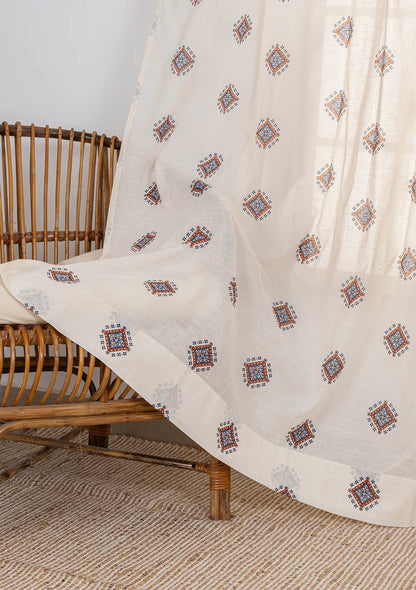 Sapphire Printed Sheer Fabric