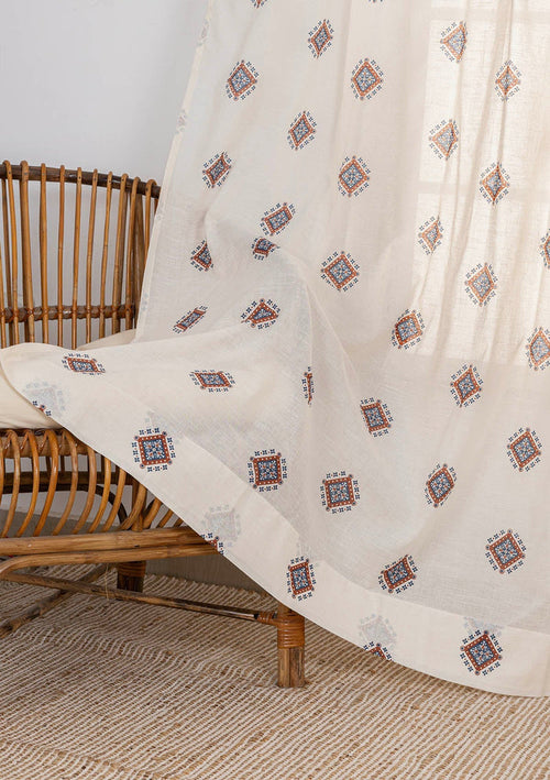 Sapphire Printed Sheer Fabric