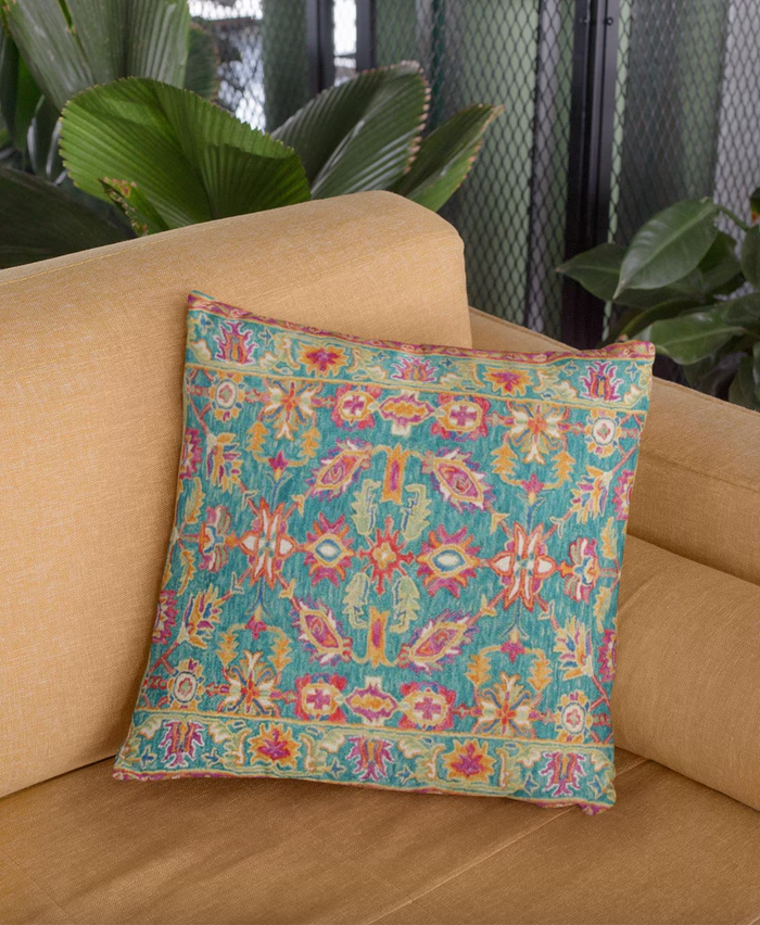 Sardis Outdoor Pillows Turquoise Pink Orange