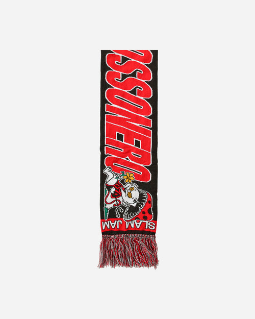 Slam Jam SJ Sballo Rossonero Scarf Black Red Gloves and Scarves Scarves and Warmneck PBMW201FA01W BLKRD01