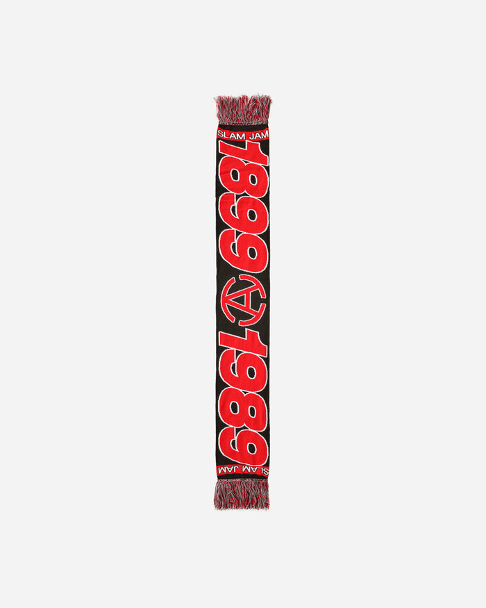 Slam Jam SJ Sballo Rossonero Scarf Black Red Gloves and Scarves Scarves and Warmneck PBMW201FA01W BLKRD01